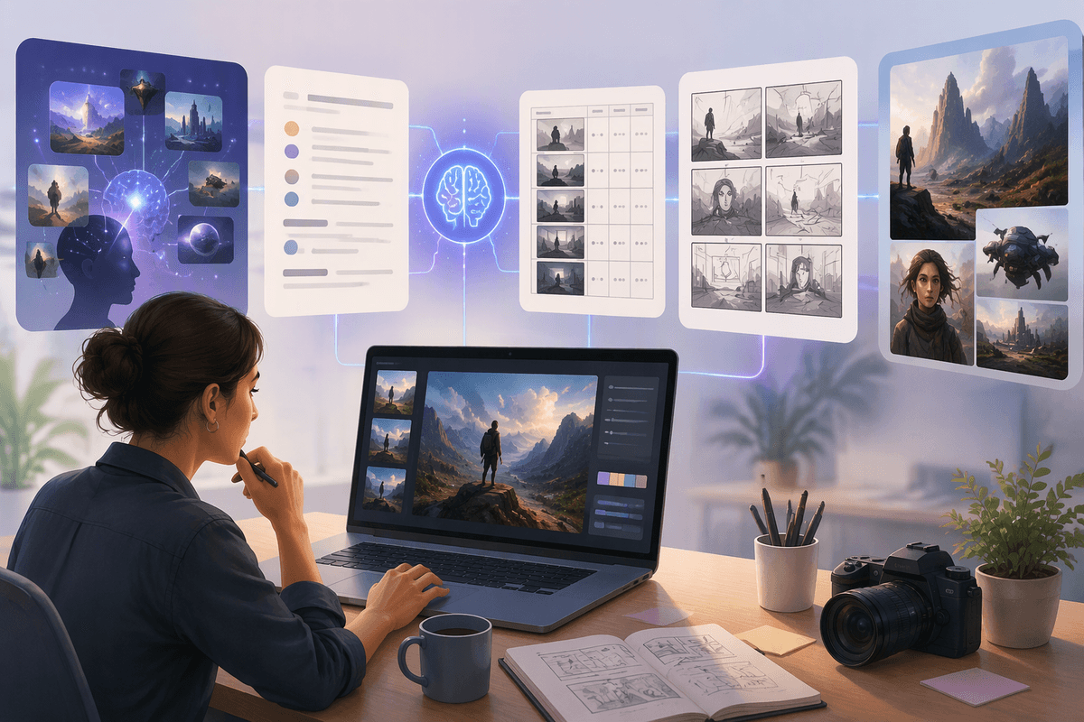 Editorial illustration for Turning Ideas Into Visual Plans in AI Image and Video Tools Are Reshaping Everyday Content Production.